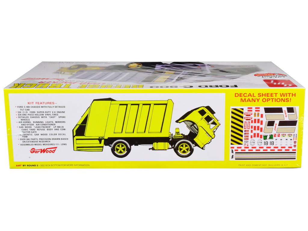 Skill 3 Model Kit Ford C-900 GarWood Refuse Garbage Truck with Load-Packer 1/25 Scale Model by AMT - image 2