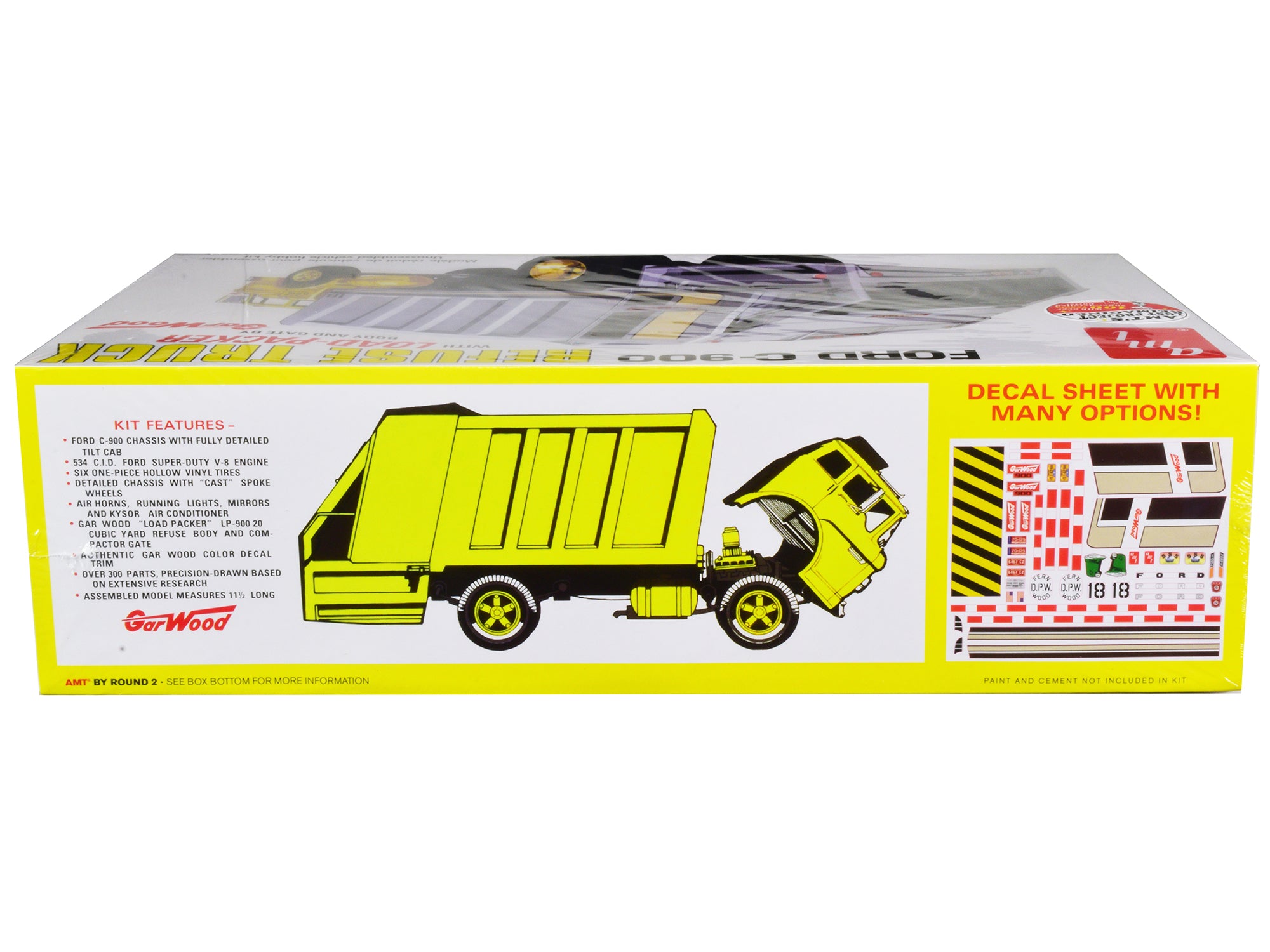 Skill 3 Model Kit Ford C-900 GarWood Refuse Garbage Truck with Load-Packer 1/25 Scale Model by AMT - image 2