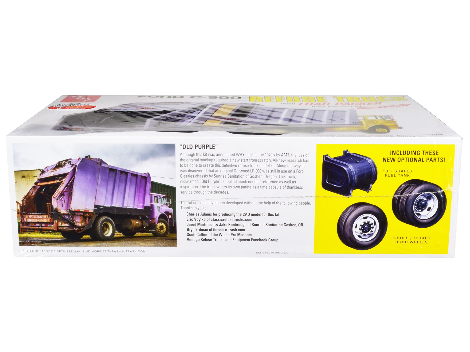 Skill 3 Model Kit Ford C-900 GarWood Refuse Garbage Truck with Load-Packer 1/25 Scale Model by AMT - image 3