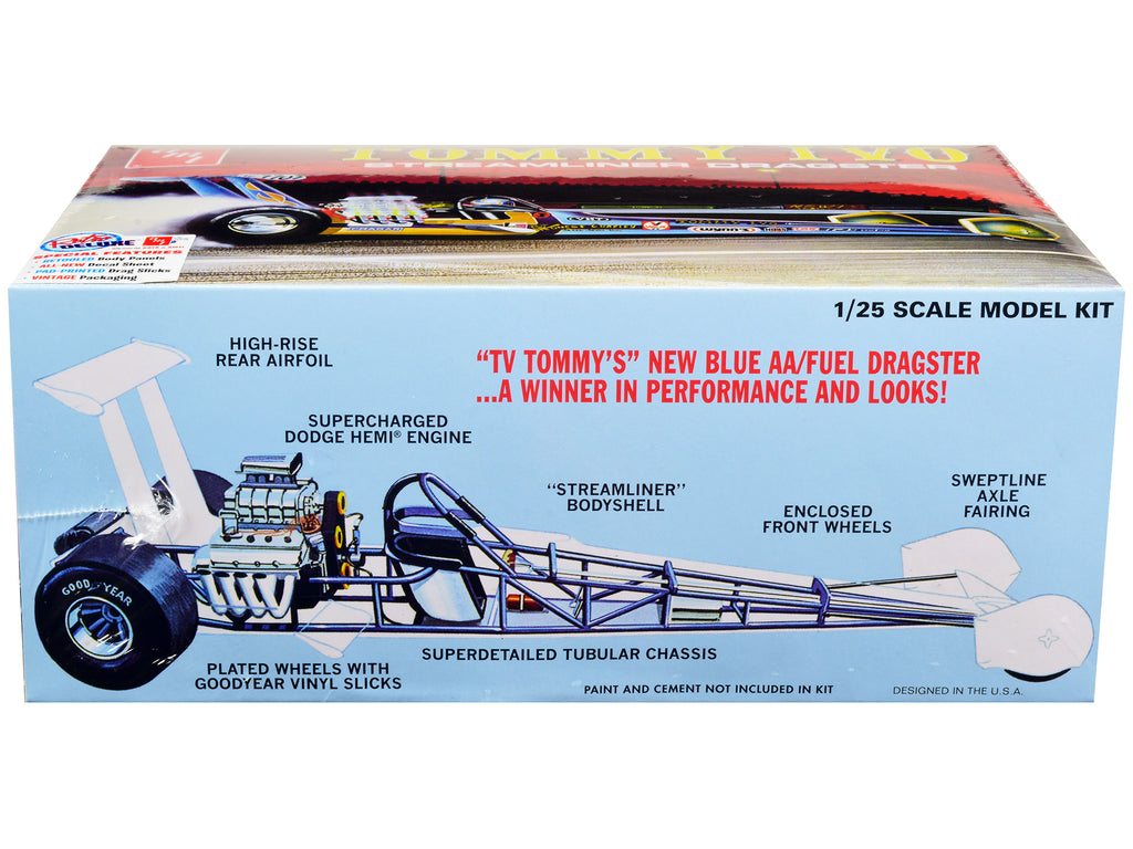 Skill 2 Model Kit Tommy Ivo Streamliner Dragster 1/25 Scale Model by AMT - image 3