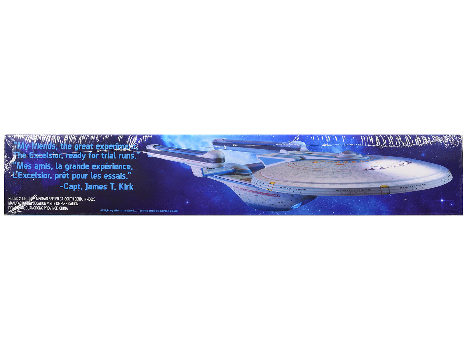 Skill 2 Model Kit U.S.S. Excelsior NX-2000 Space Ship "Star Trek III: The Search for Spock" (1984) Movie 1/1000 Scale Model by AMT - image 3