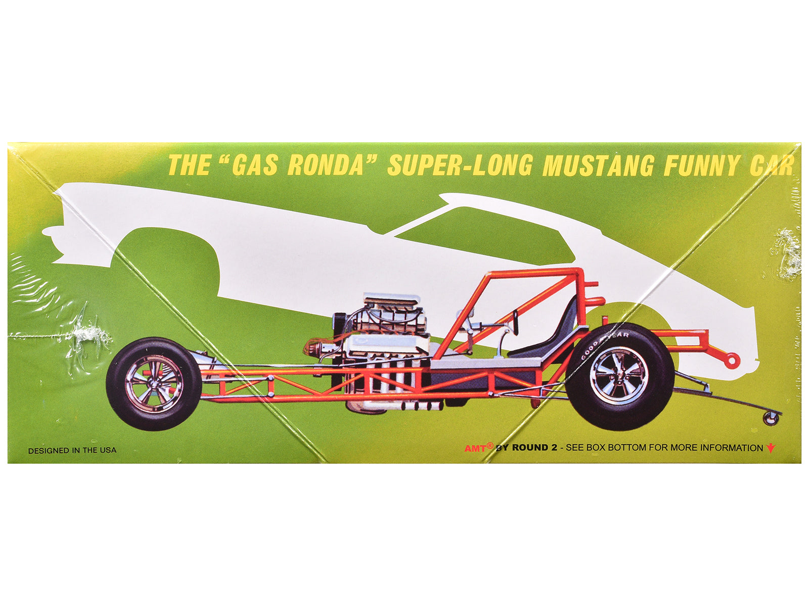 Skill 2 Model Kit 1969 Ford Mustang Longnose Funny Car "Gas Ronda" 1/25 Scale Model by AMT - image 3