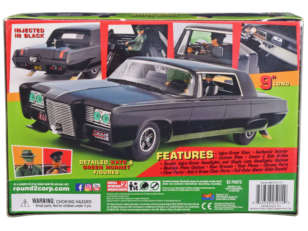 Skill 2 Model Kit Black Beauty "The Green Hornet" (1966–1967) TV Series with Green Hornet and Kato Figures 1/25 Scale Model by AMT - image 4