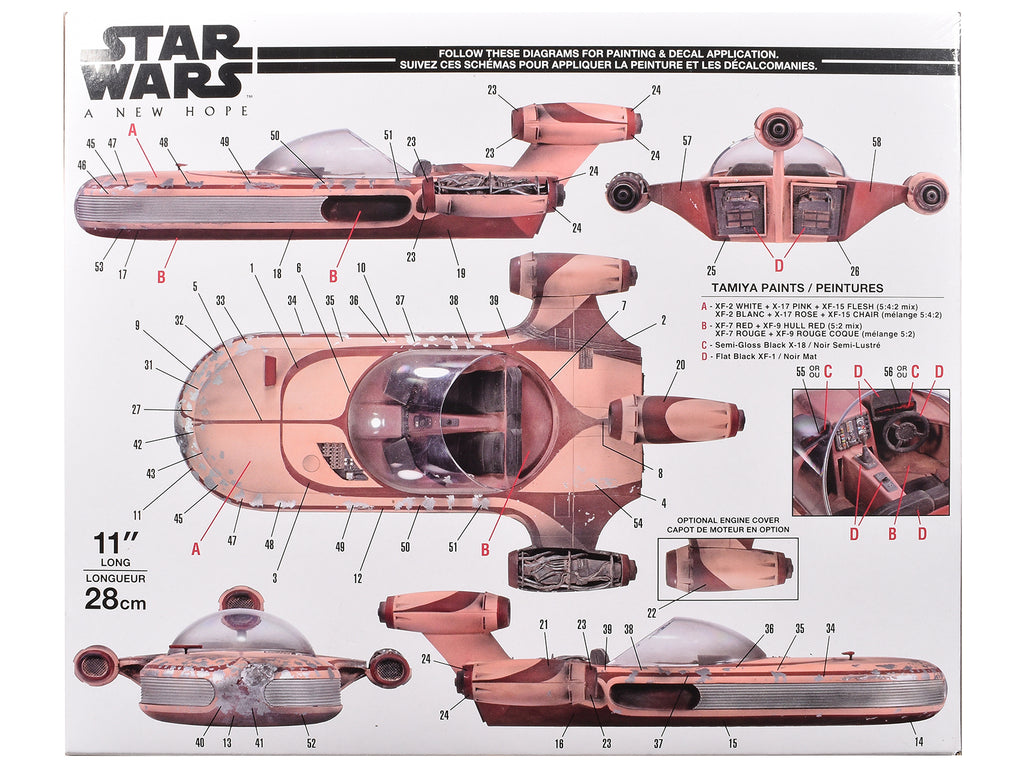 Skill 2 Model Kit Luke Skywalker's X-34 Landspeeder "Star Wars: Episode IV – A New Hope" (1977) Movie 1/12 Scale Model by AMT - image 4