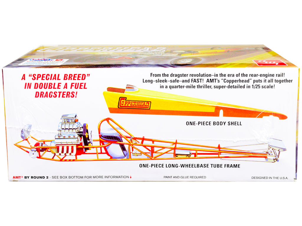 Skill 2 Model Kit 1934 Copperhead Rear-Engine Double A Fuel Dragster 1/25 Scale Model by AMT - image 3