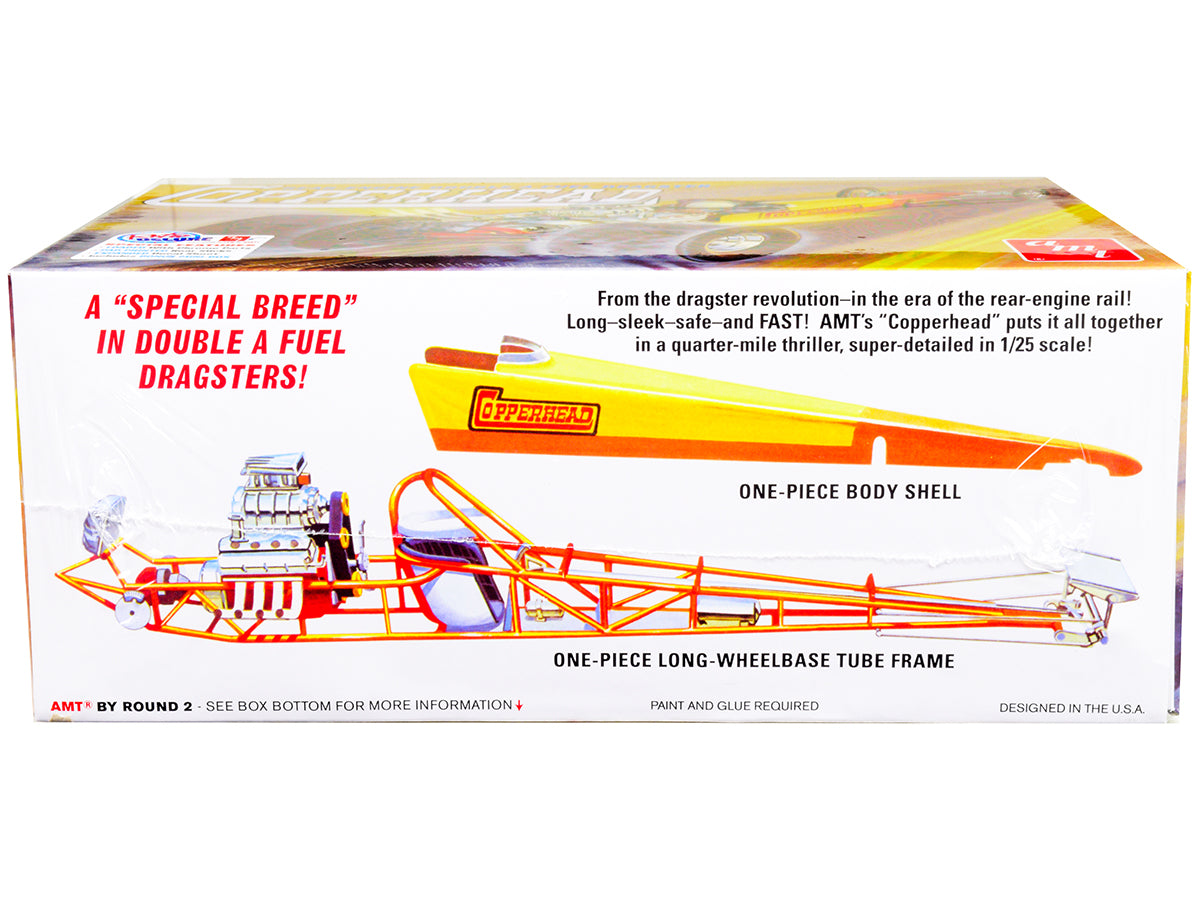 Skill 2 Model Kit 1934 Copperhead Rear-Engine Double A Fuel Dragster 1/25 Scale Model by AMT - image 3