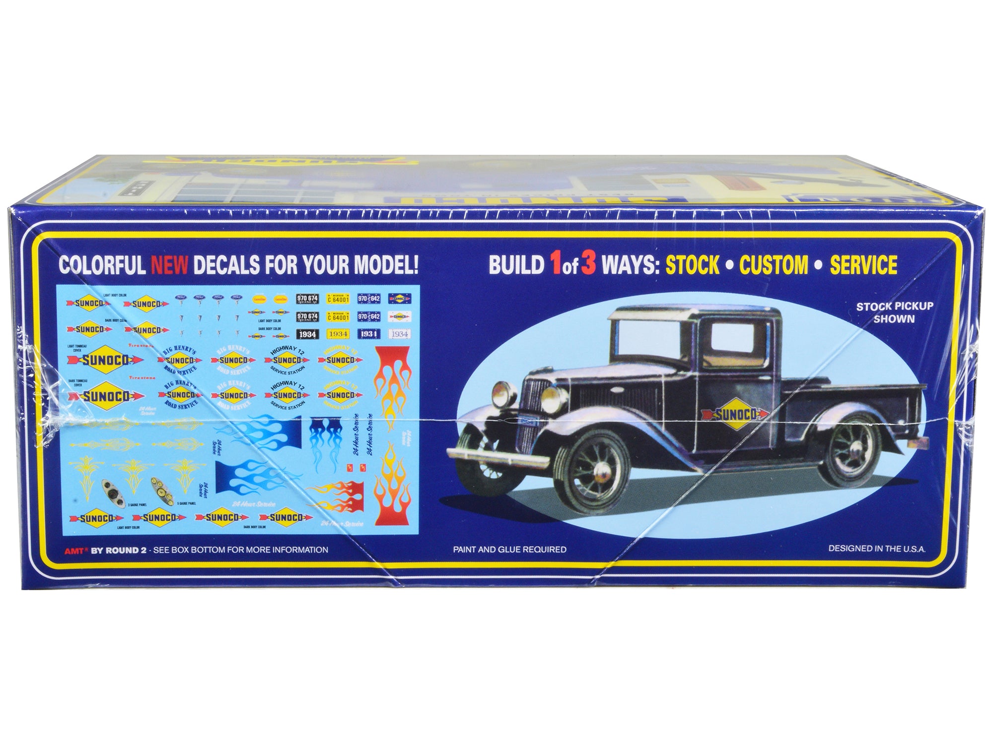 Skill 2 Model Kit 1934 Ford Pickup Truck "Sunoco" 3 in 1 Kit 1/25 Scale Model by AMT - image 3