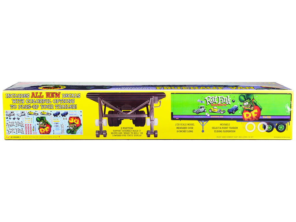 Skill 3 Model Kit Fruehauf FB Beaded Panel Van Trailer "Rat Fink" 1/25 Scale Model by AMT - image 2