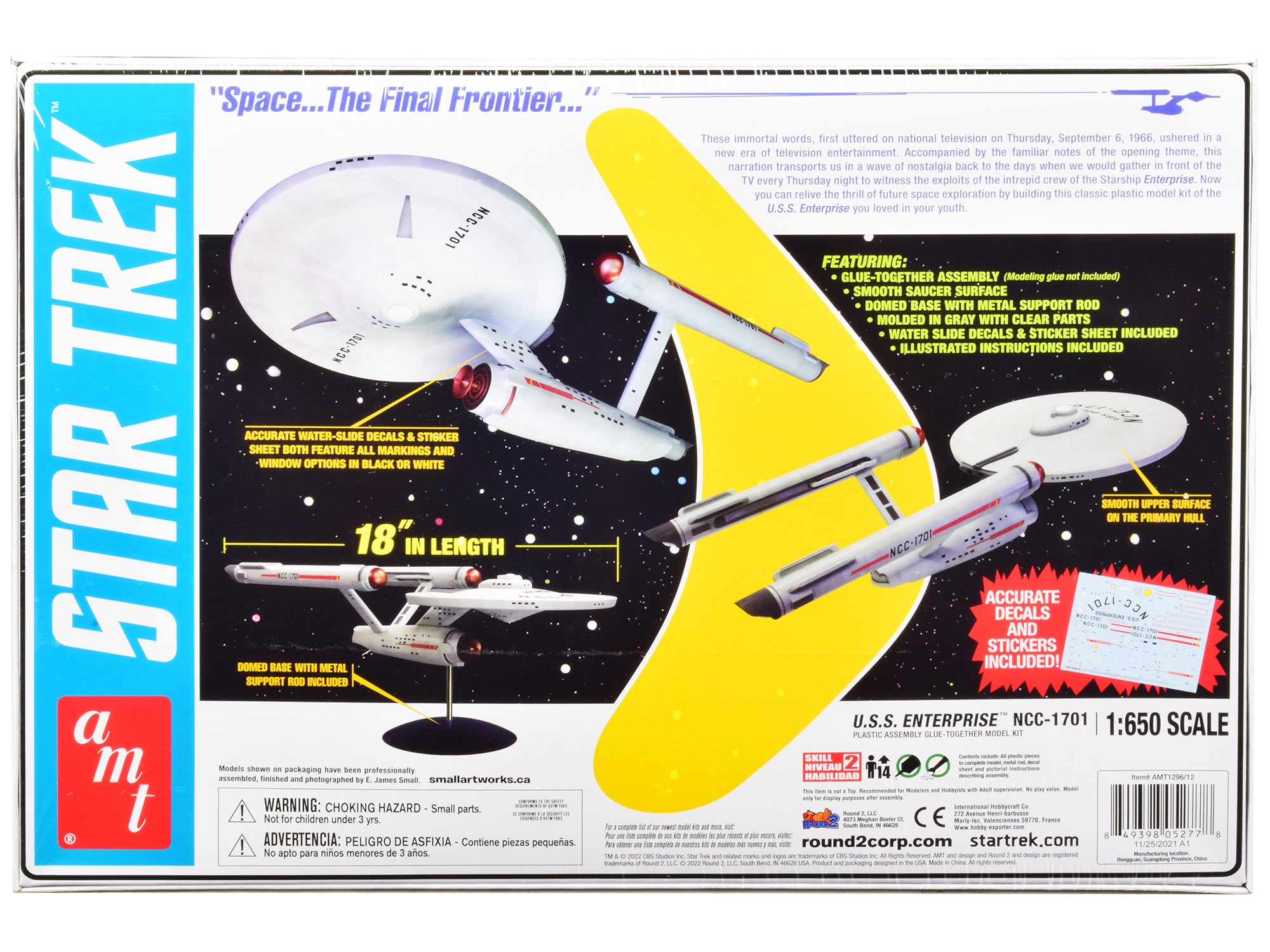Skill 2 Model Kit U.S.S. Enterprise NCC-1701 Space Ship "Star Trek" 1/650 Scale Model by AMT - image 4
