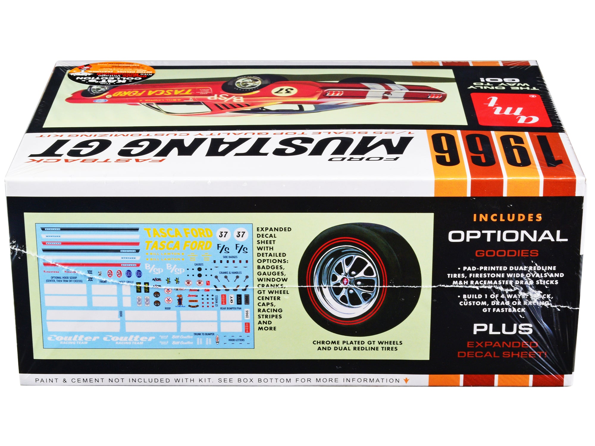 Skill 2 Model Kit 1966 Ford Mustang GT Fastback 1/25 Scale Model by AMT - image 3