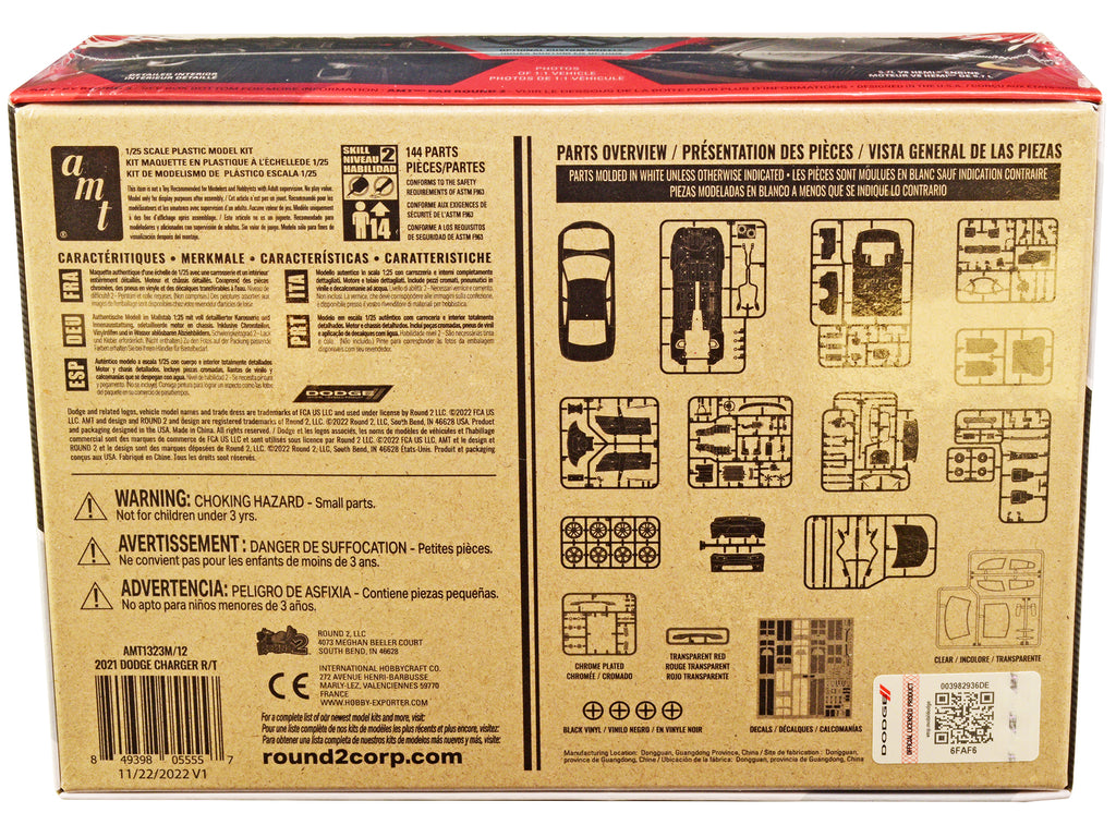 Skill 2 Model Kit 2021 Dodge Charger R/T 1/25 Scale Model by AMT - image 4