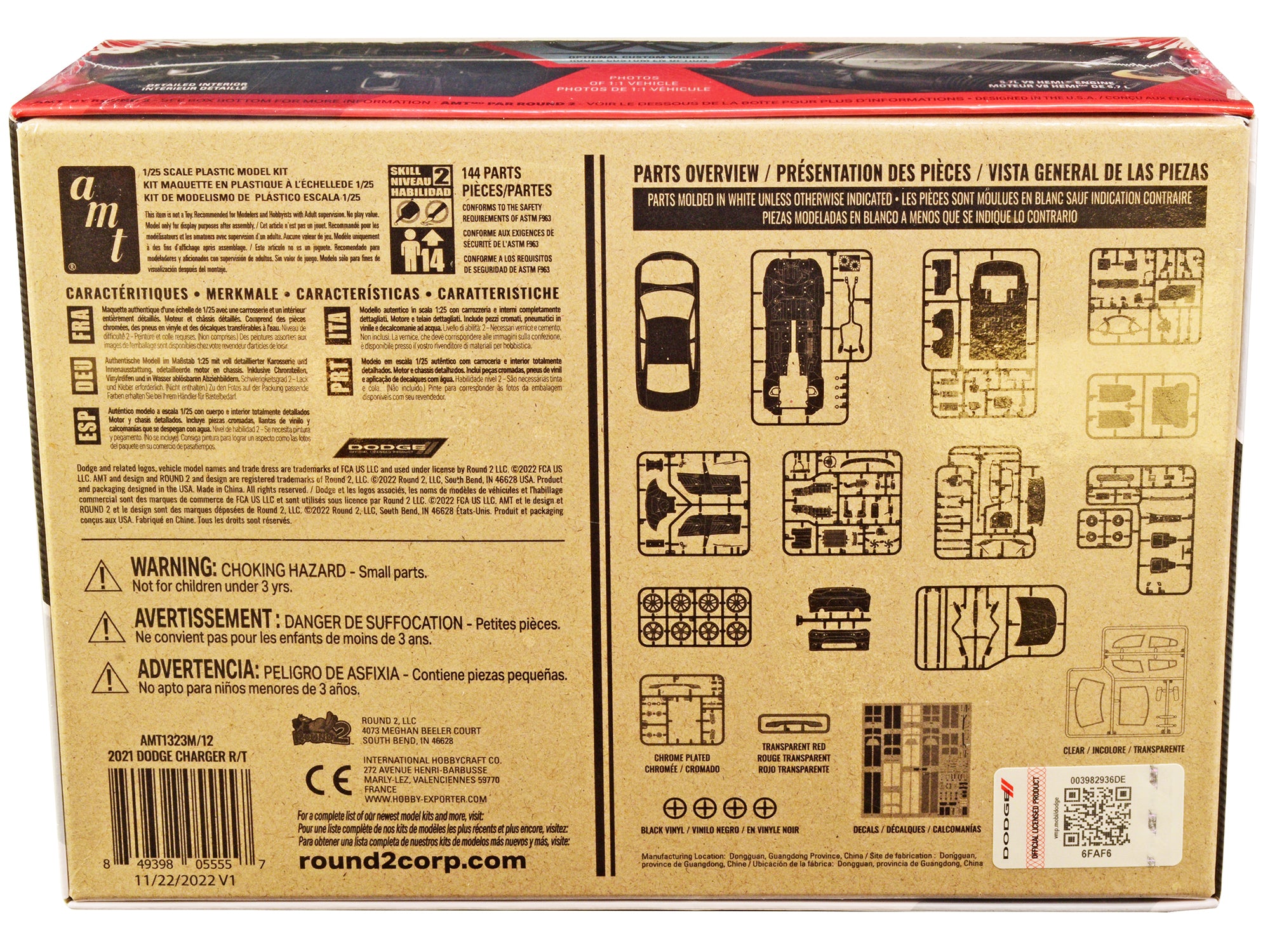 Skill 2 Model Kit 2021 Dodge Charger R/T 1/25 Scale Model by AMT - image 4