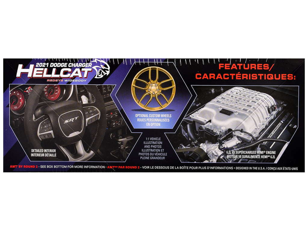Skill 2 Model Kit 2021 Dodge Charger Hellcat Redeye Widebody 1/25 Scale Model by AMT - image 3
