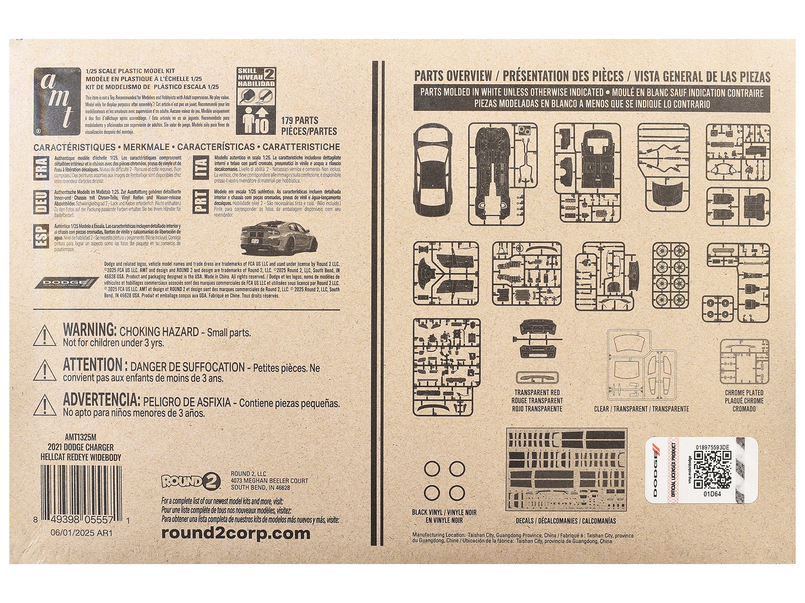 Skill 2 Model Kit 2021 Dodge Charger Hellcat Redeye Widebody 1/25 Scale Model by AMT - image 4