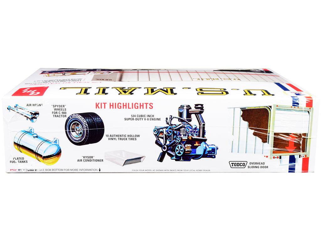 Skill 3 Model Kit Ford C900 Truck Tractor with Trailer "U.S. Mail" 1/25 Scale Model by AMT - image 2