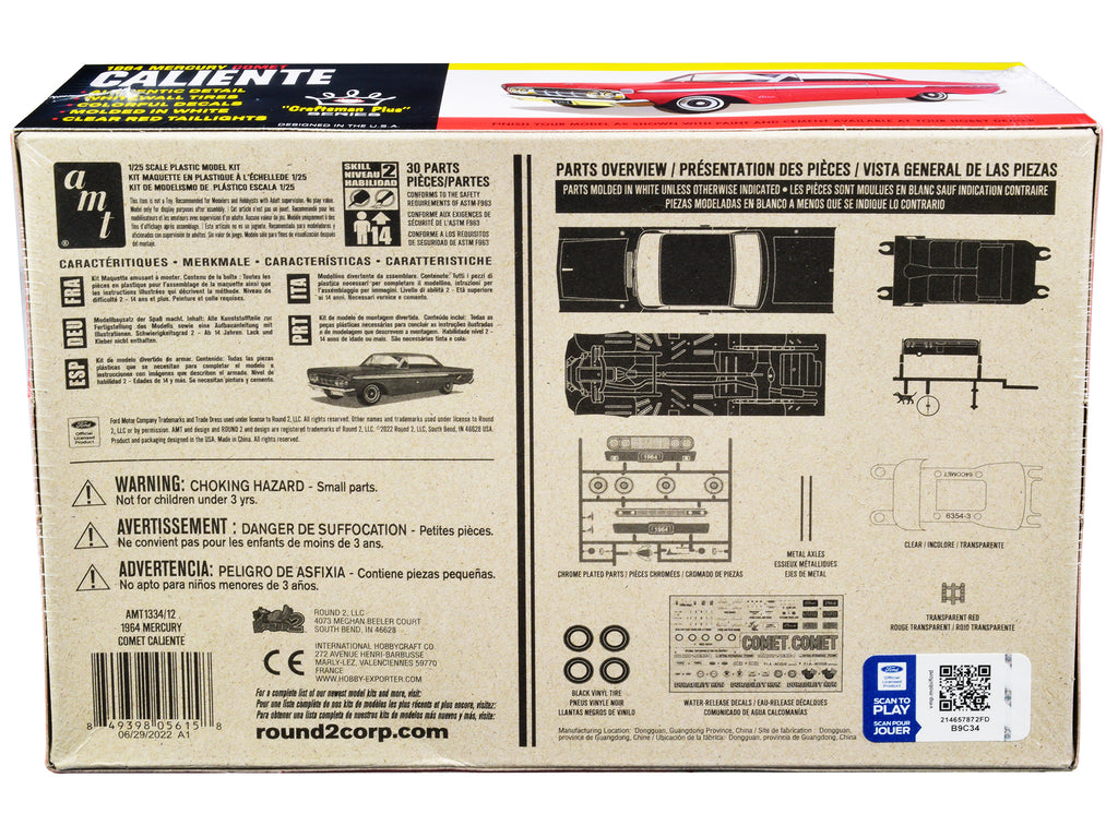 Skill 2 Model Kit 1964 Mercury Comet Caliente "Craftsman Plus" Series 1/25 Scale Model by AMT - image 4