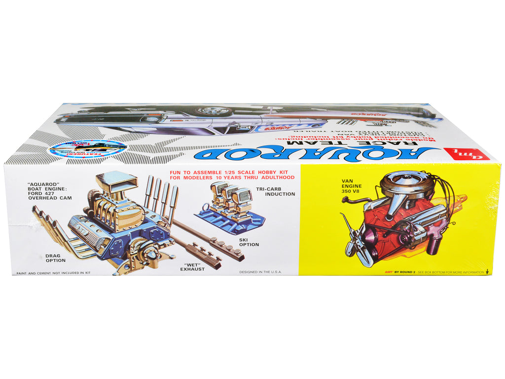 Skill 2 Model Kit Chevrolet Custom Van with Drag/Ski Boat and Trailer "Aqua Rod Race Team" 1/25 Scale Model by AMT - image 2