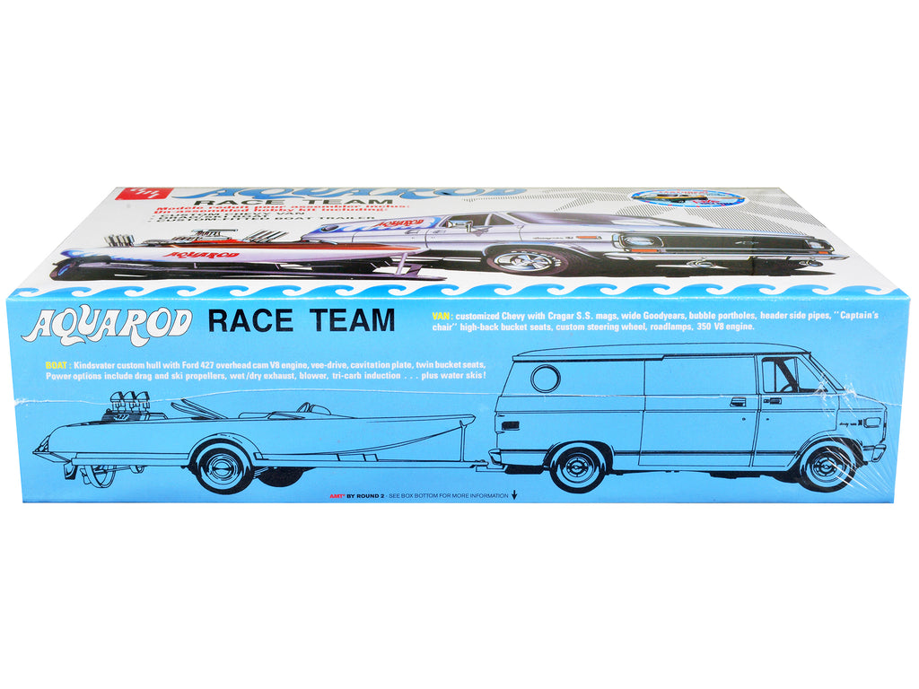 Skill 2 Model Kit Chevrolet Custom Van with Drag/Ski Boat and Trailer "Aqua Rod Race Team" 1/25 Scale Model by AMT - image 3