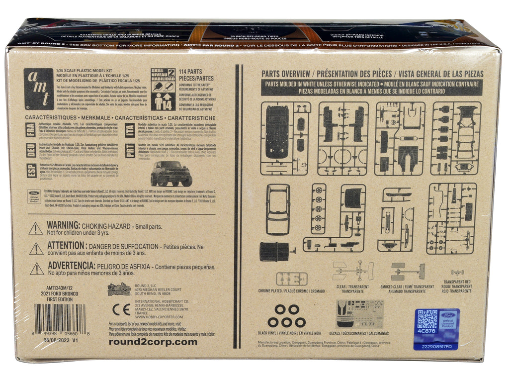 Skill 2 Model Kit 2021 Ford Bronco First Edition 1/25 Scale Model by AMT - image 4