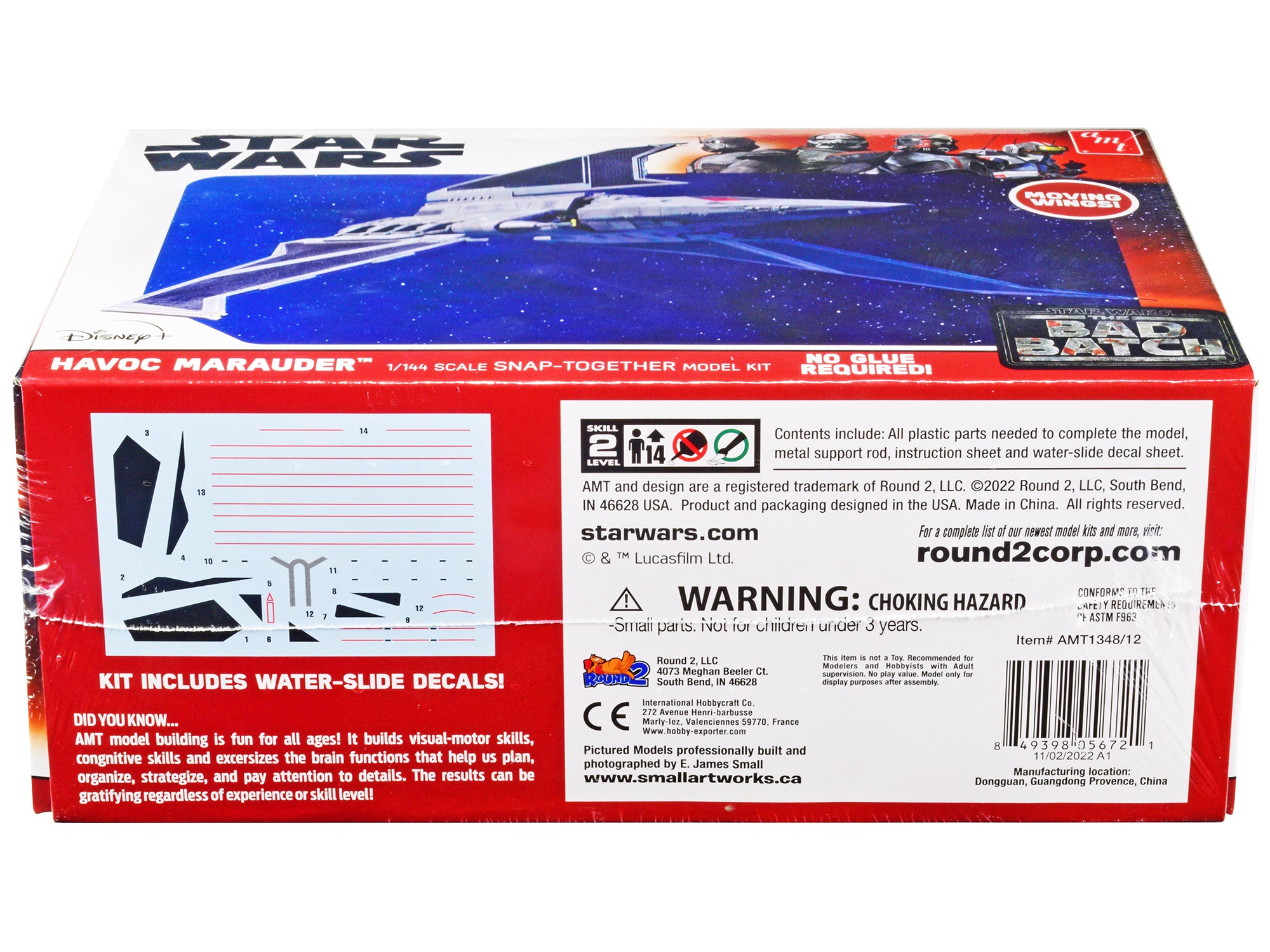 Skill 2 Model Kit Havoc Marauder Space Ship "Star Wars: The Bad Batch" (2021-Current) TV Series 1/144 Scale Model by AMT - image 3