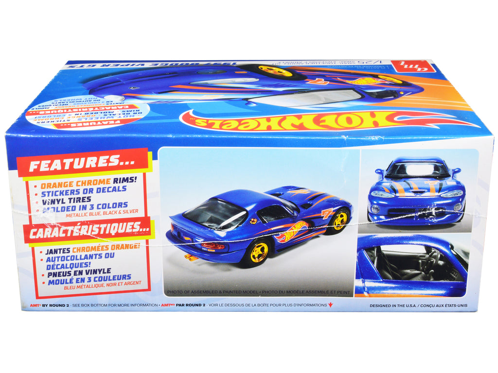 Skill 1 Snap Model Kit 1997 Dodge Viper GTS "Hot Wheels" 1/25 Scale Model by AMT - image 3