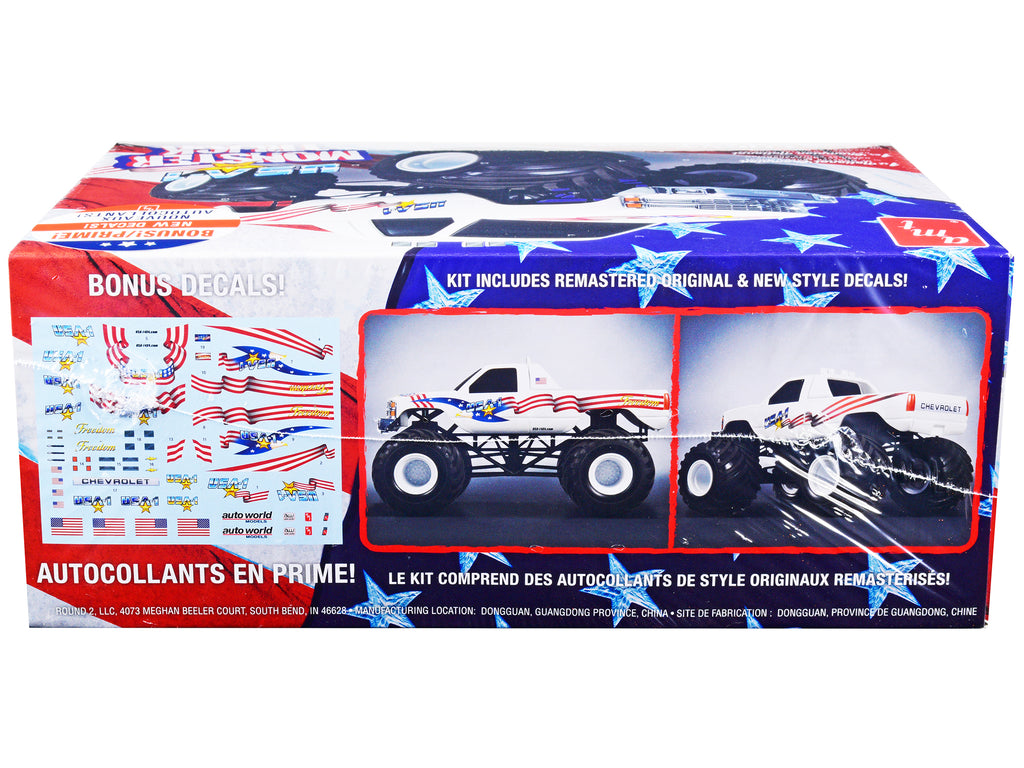 Skill 1 Snap Model Kit Chevrolet Silverado "USA-1" Monster Truck 1/32 Scale Model by AMT - image 2
