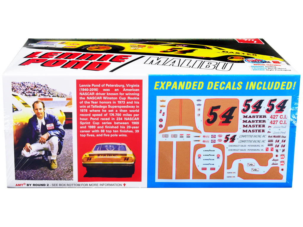 Skill 2 Model Kit 1974 Chevrolet Malibu Stock Car #54 Lennie Pond 1/25 Scale Model by AMT - image 3