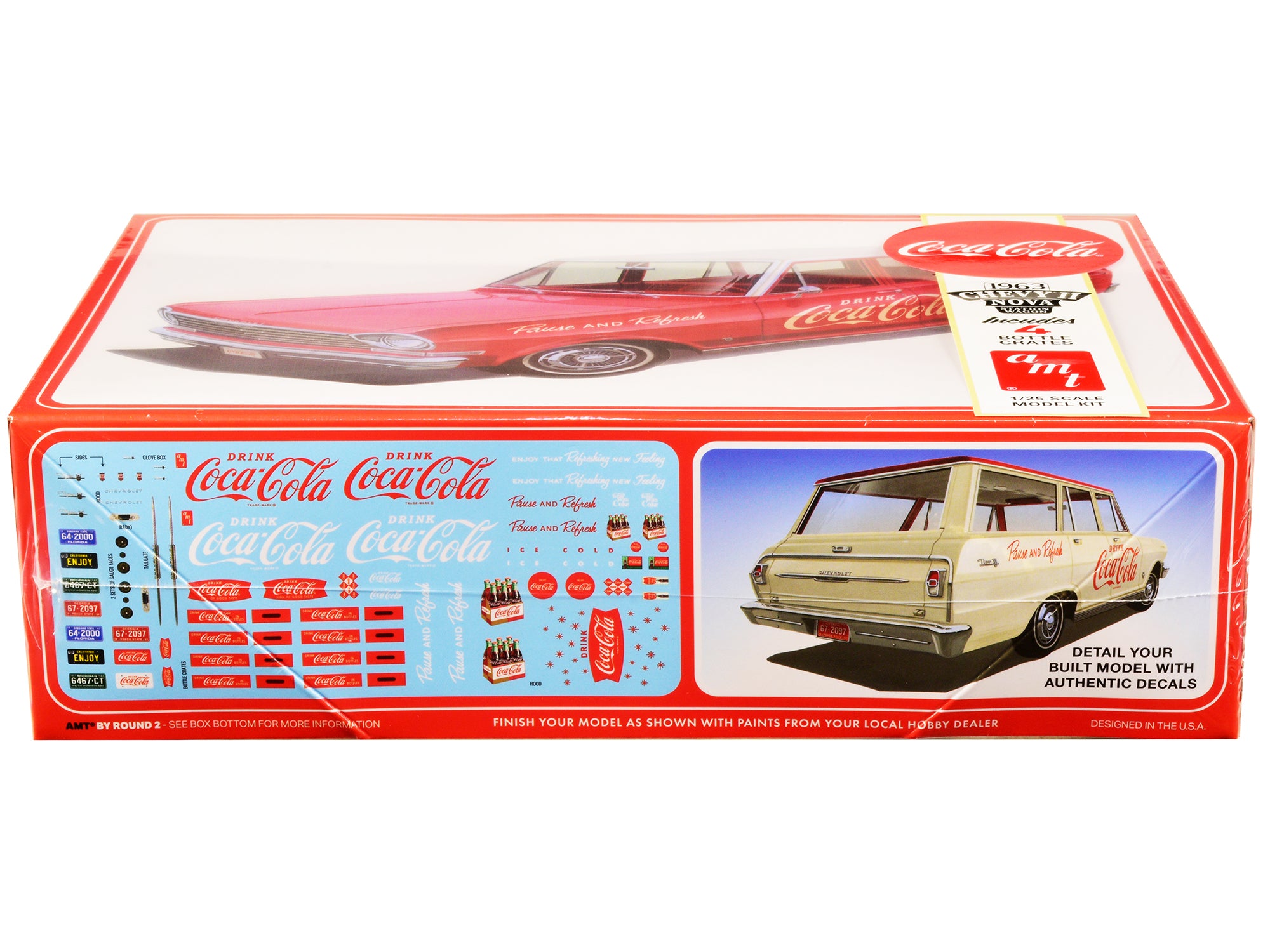 Skill 3 Model Kit 1963 Chevrolet II Nova Wagon "Coca-Cola" 1/25 Scale Model by AMT - image 3