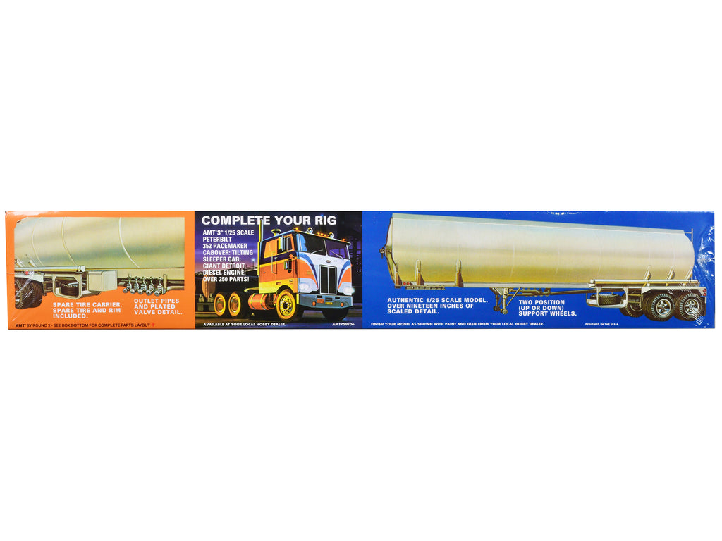 Skill 3 Model Kit Fruehauf Tanker Trailer "Gulf Oil" 1/25 Scale Model by AMT - image 3