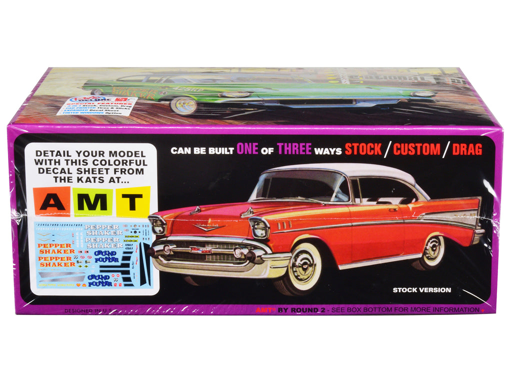 Skill 2 Model Kit 1957 Chevrolet Bel Air "Pepper Shaker" 3 in 1 Kit 1/25 Scale Model by AMT - image 3