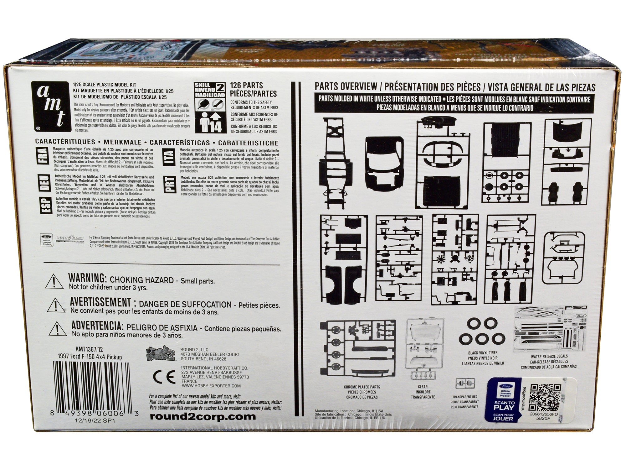 Skill 2 Model Kit 1997 Ford F-150 4X4 Pickup Truck 1/25 Scale Model by AMT - image 4