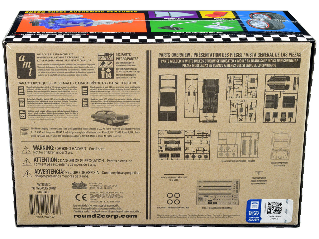 Skill 2 Model Kit 1967 Mercury Comet Cyclone GT 1/25 Scale Model by AMT - image 4