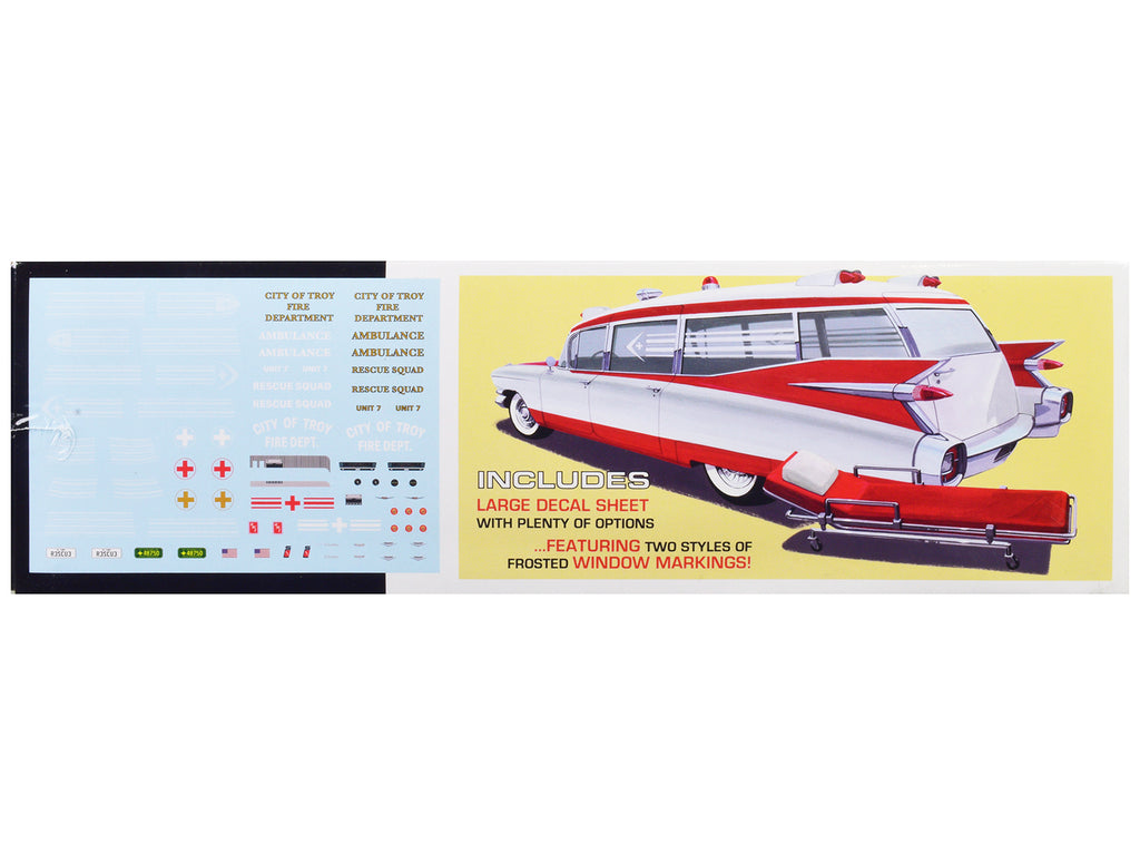 Skill 2 Model Kit 1959 Cadillac Ambulance with Gurney Accessory 1/25 Scale Model by AMT - image 3