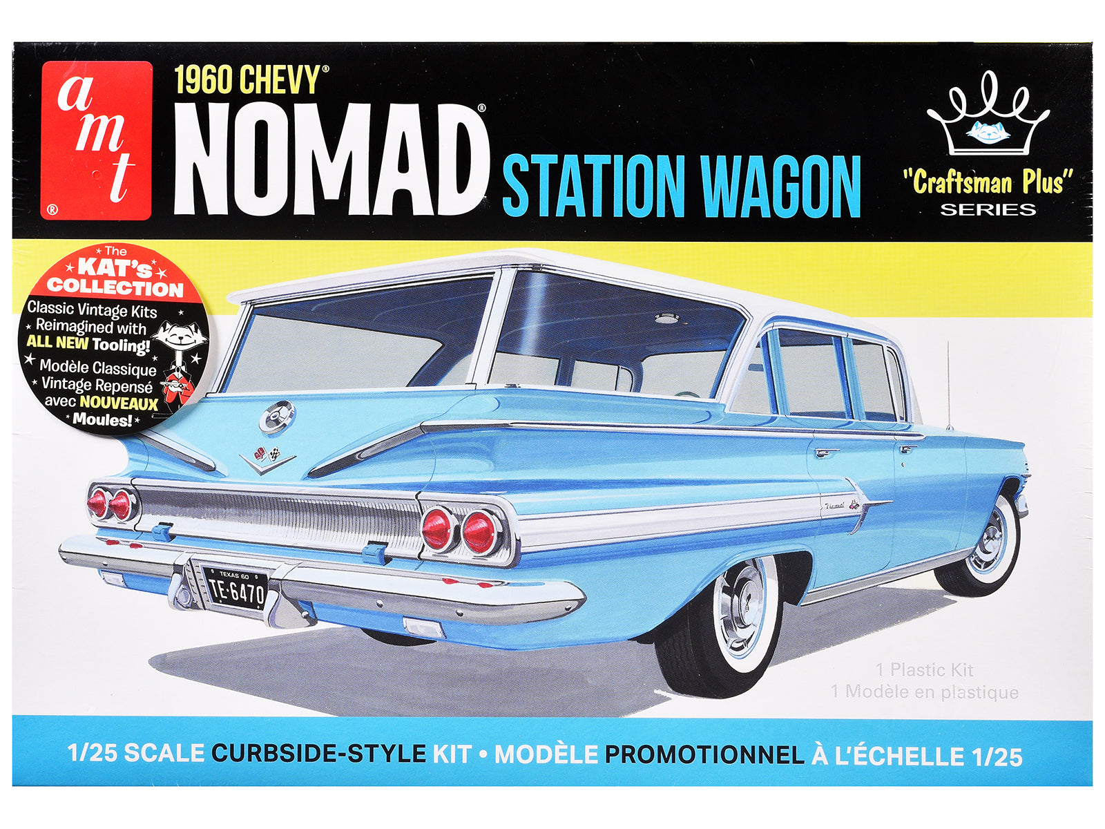 Skill 2 Model Kit 1960 Chevrolet Nomad Station Wagon "Craftsman Plus" Series 1/25 Scale Model by AMT