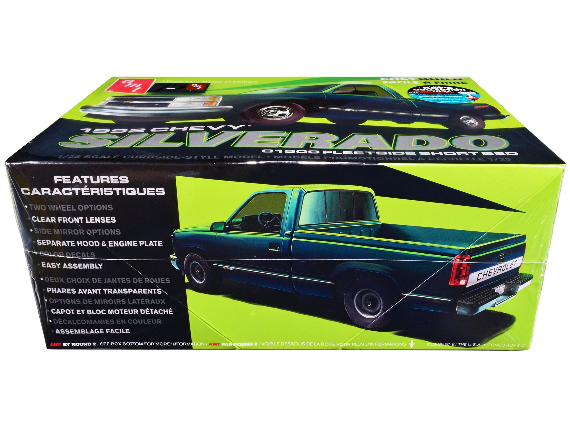 Skill 2 Model Kit 1992 Chevrolet Silverado C1500 Fleetside Short Bed Pickup Truck "Easy Build" 1/25 Scale Model by AMT - image 3