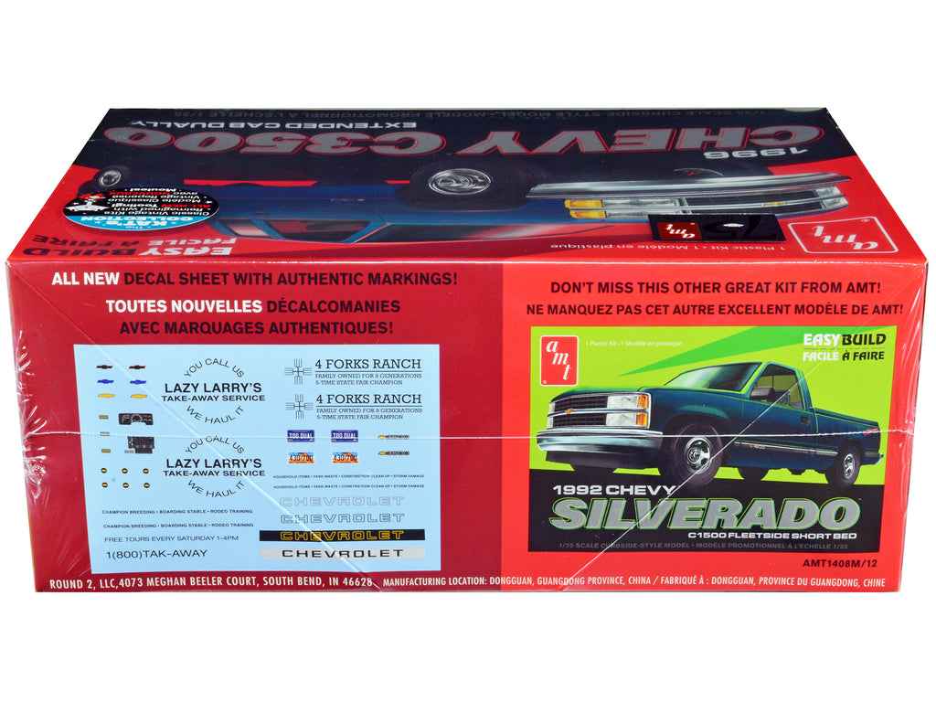 Skill 2 Model Kit 1996 Chevrolet C3500 Extended Cab Dually Pickup Truck "Easy Build" 1/25 Scale Model by AMT - image 3