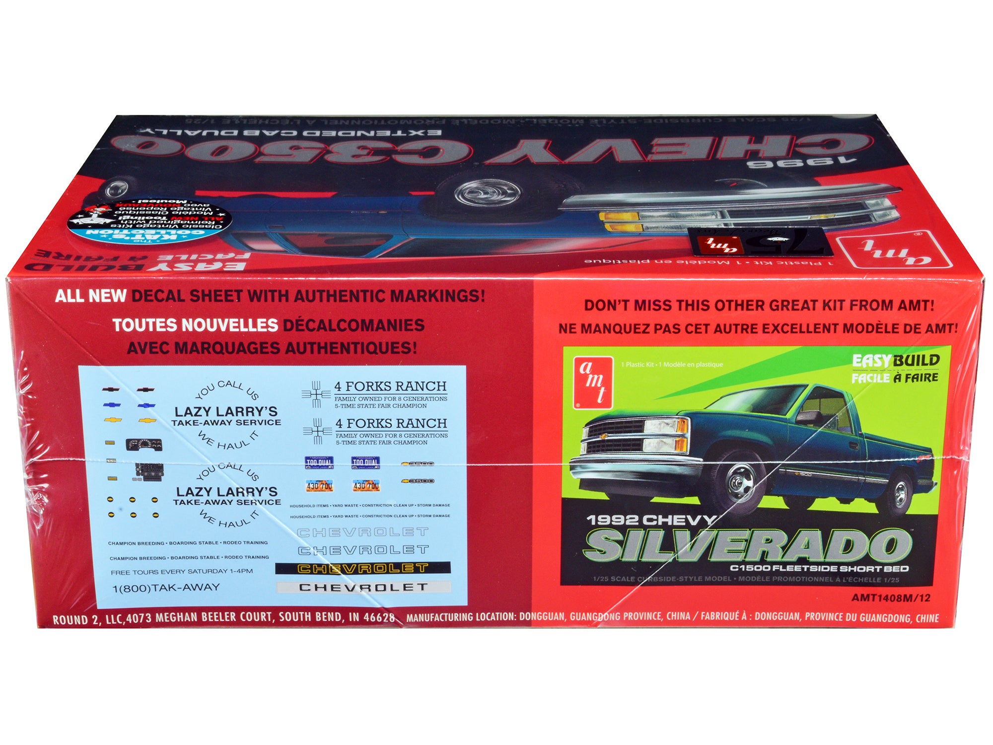Skill 2 Model Kit 1996 Chevrolet C3500 Extended Cab Dually Pickup Truck "Easy Build" 1/25 Scale Model by AMT - image 3