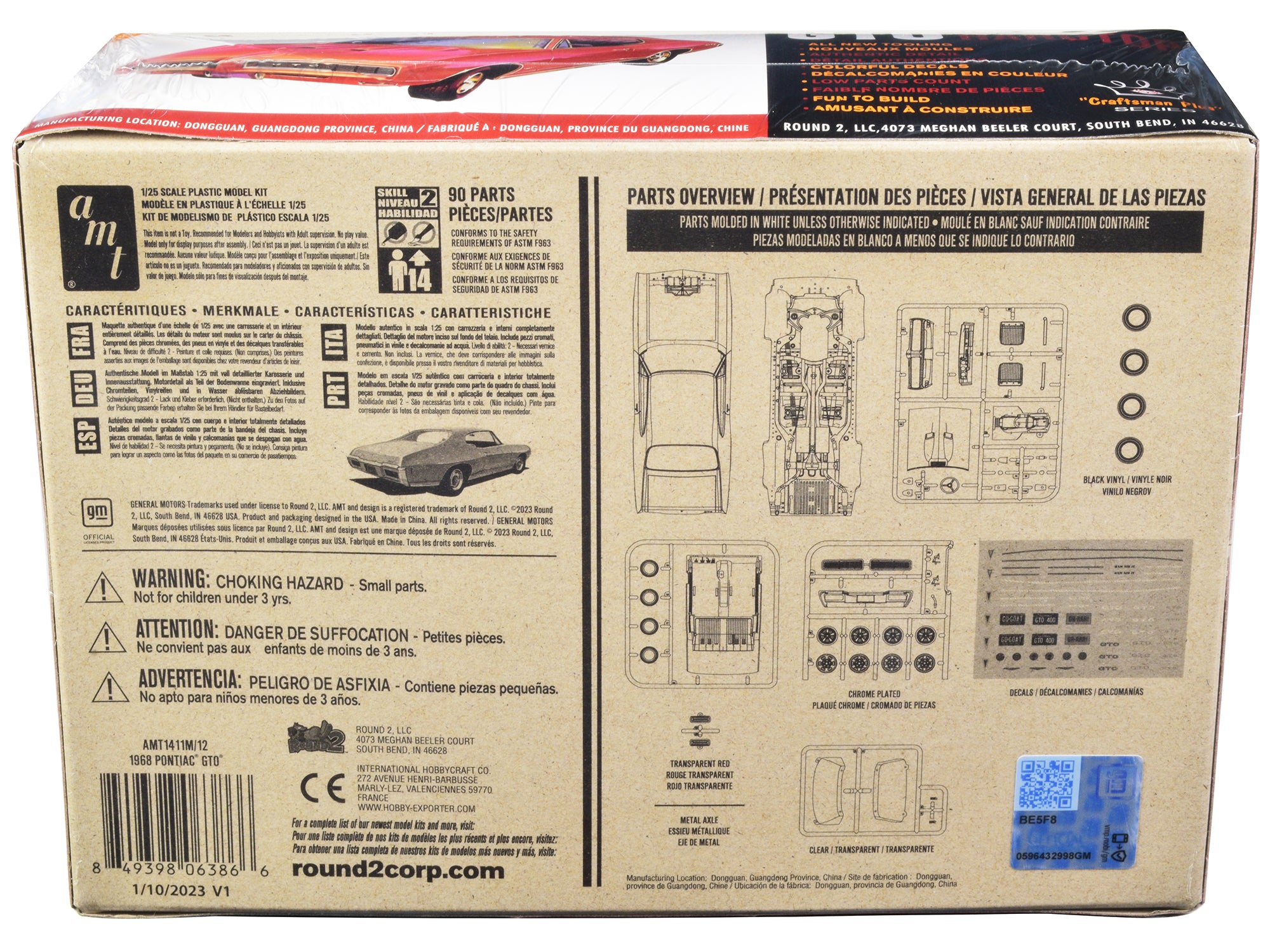 Skill 2 Model Kit 1968 Pontiac GTO Hardtop "Craftsman Plus" Series 1/25 Scale Model by AMT - image 4