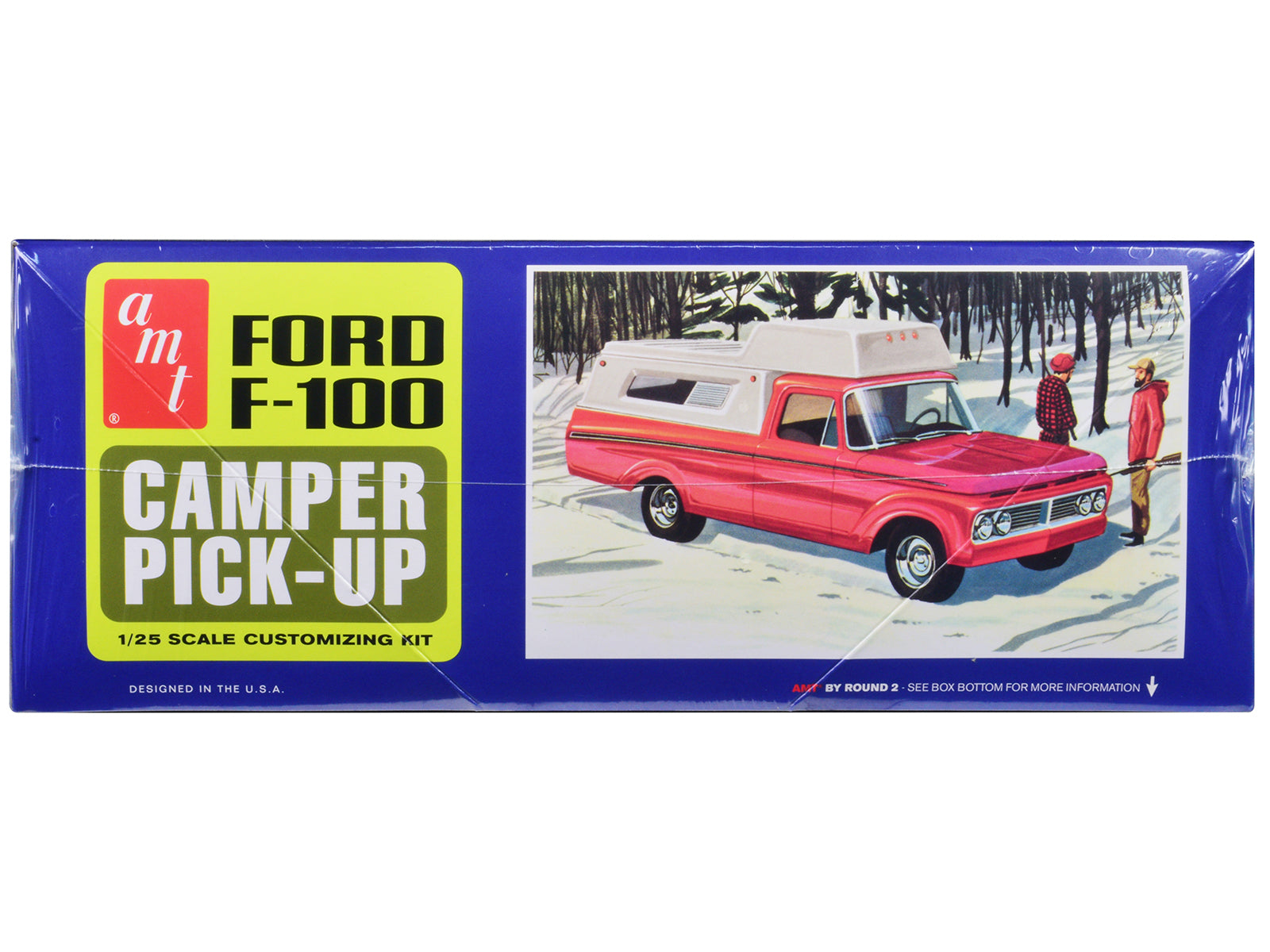 Skill 2 Model Kit 1963 Ford F-100 Camper Pickup Truck 3-in-1 Kit 1/25 Scale Model by AMT - image 2