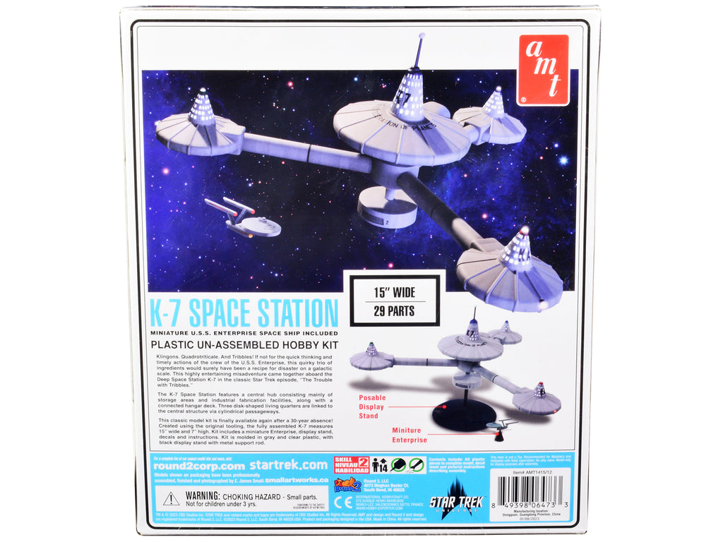 Skill 2 Model Kit K-7 Space Station "Star Trek" (1966-1969) TV Series 1/7600 Scale Model by AMT - image 4
