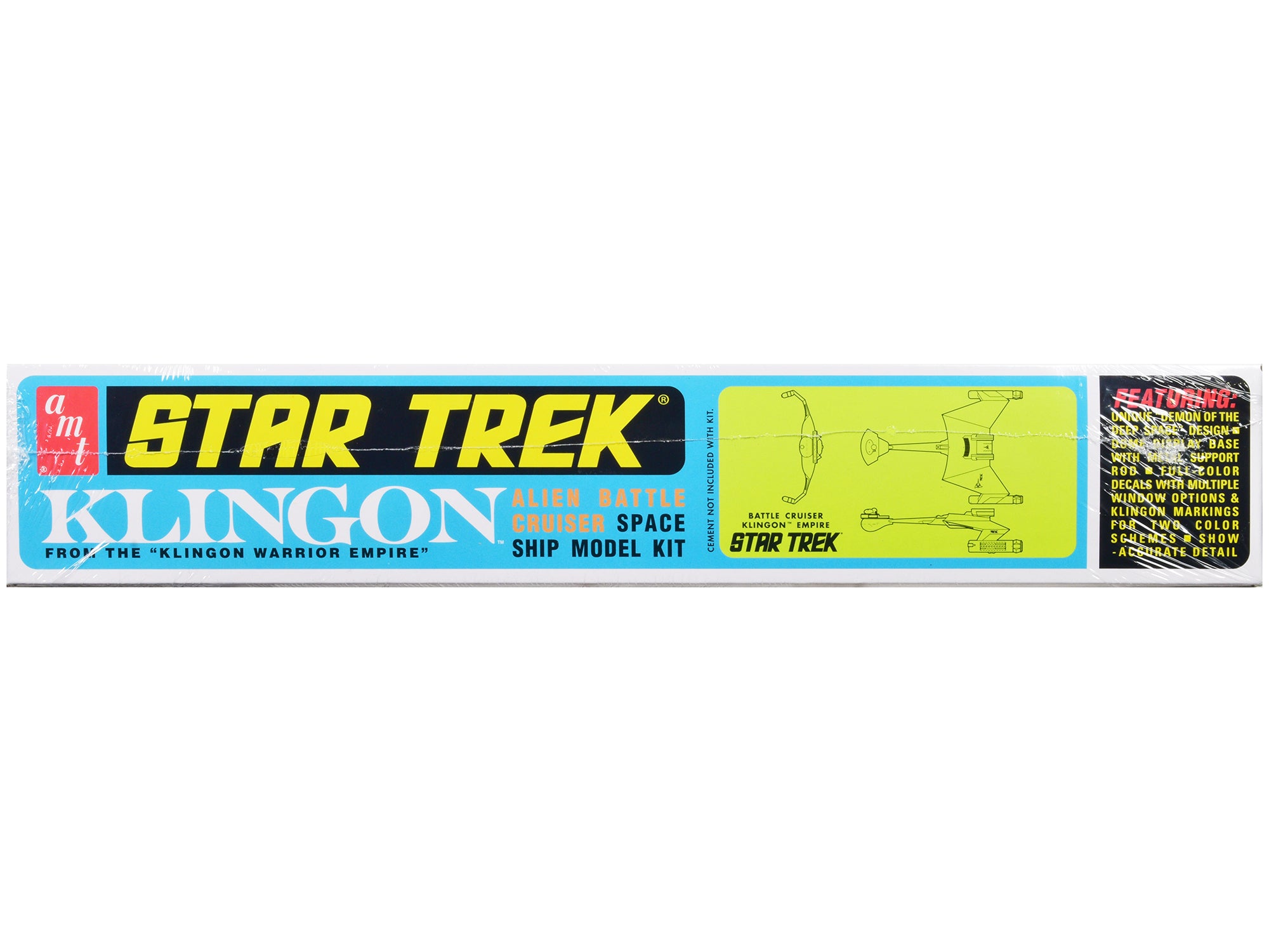 Skill 2 Model Kit "Klingon Warrior Empire" Alien Battle Cruiser "Star Trek" (1966-1969) TV Series 1/650 Scale Model by AMT - image 3