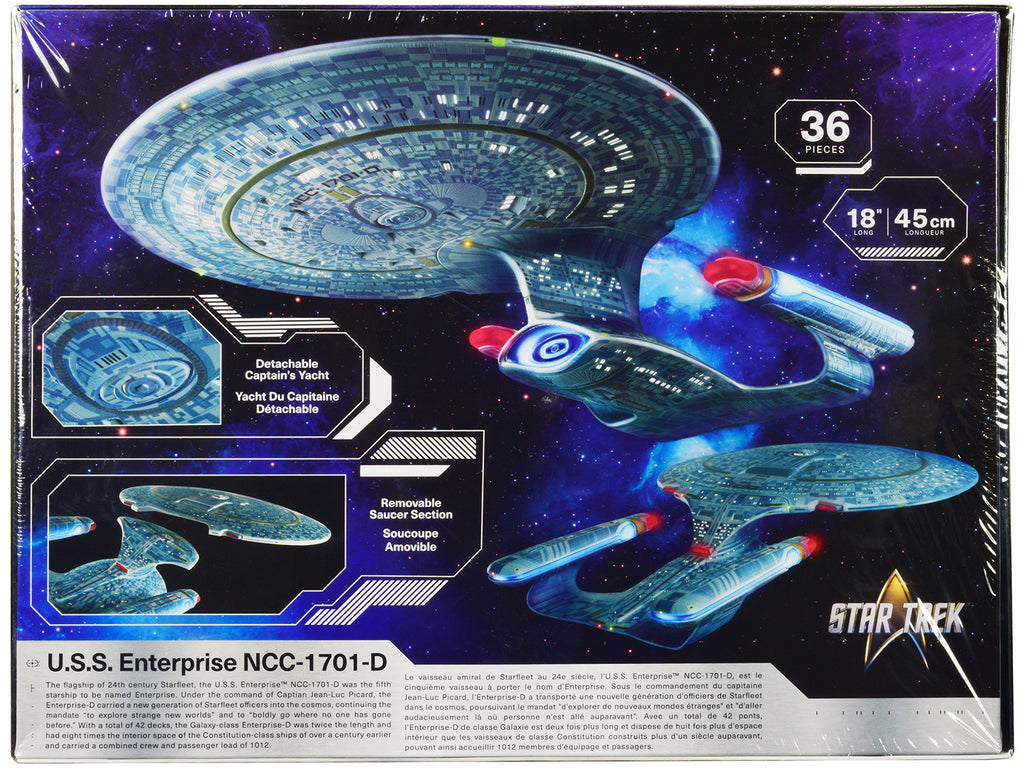 Skill 2 Model Kit U.S.S. Enterprise NCC-1701-D Space Ship "Star Trek: The Next Generation" (1987-1994) TV Series 1/1400 Scale Model by AMT - image 4