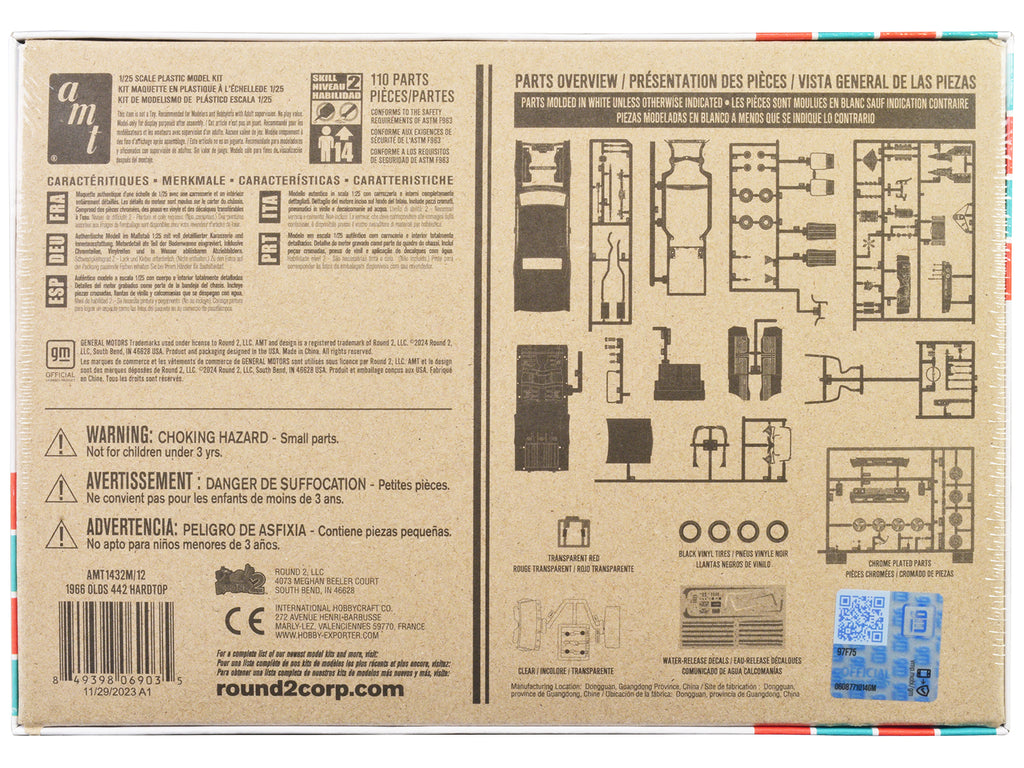 Skill 2 Model Kit 1966 Oldsmobile 442 W-30 Hardtop 1/25 Scale Model by AMT - image 4