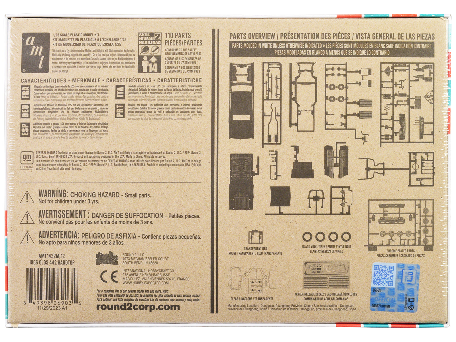 Skill 2 Model Kit 1966 Oldsmobile 442 W-30 Hardtop 1/25 Scale Model by AMT - image 4