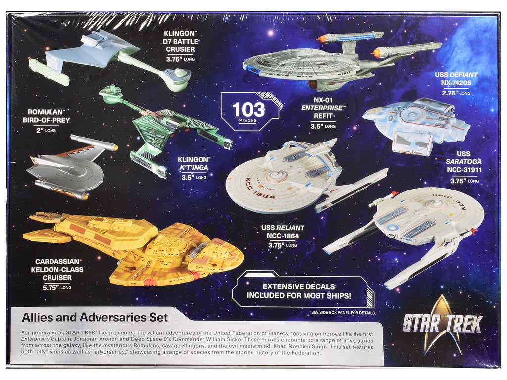 Skill 2 Model Kit Allies and Adversaries Space Ship Set "Star Trek" Franchise 1/2500 Scale Model by AMT - image 4