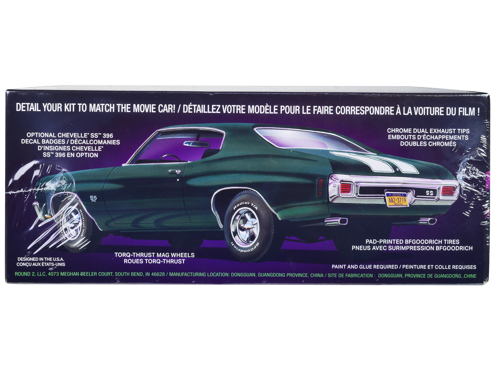 Skill 2 Model Kit 1970 Chevrolet Chevelle SS "John Wick" (2014) Movie 1/25 Scale Model by AMT - image 3