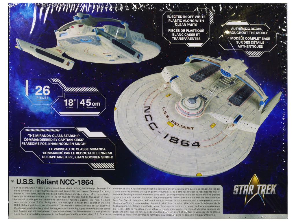 Skill 2 Model Kit U.S.S. Reliant NCC-1864 Space Craft "Star Trek II: The Wrath of Khan" (1982) Movie 1/537 Scale Model by AMT - image 4