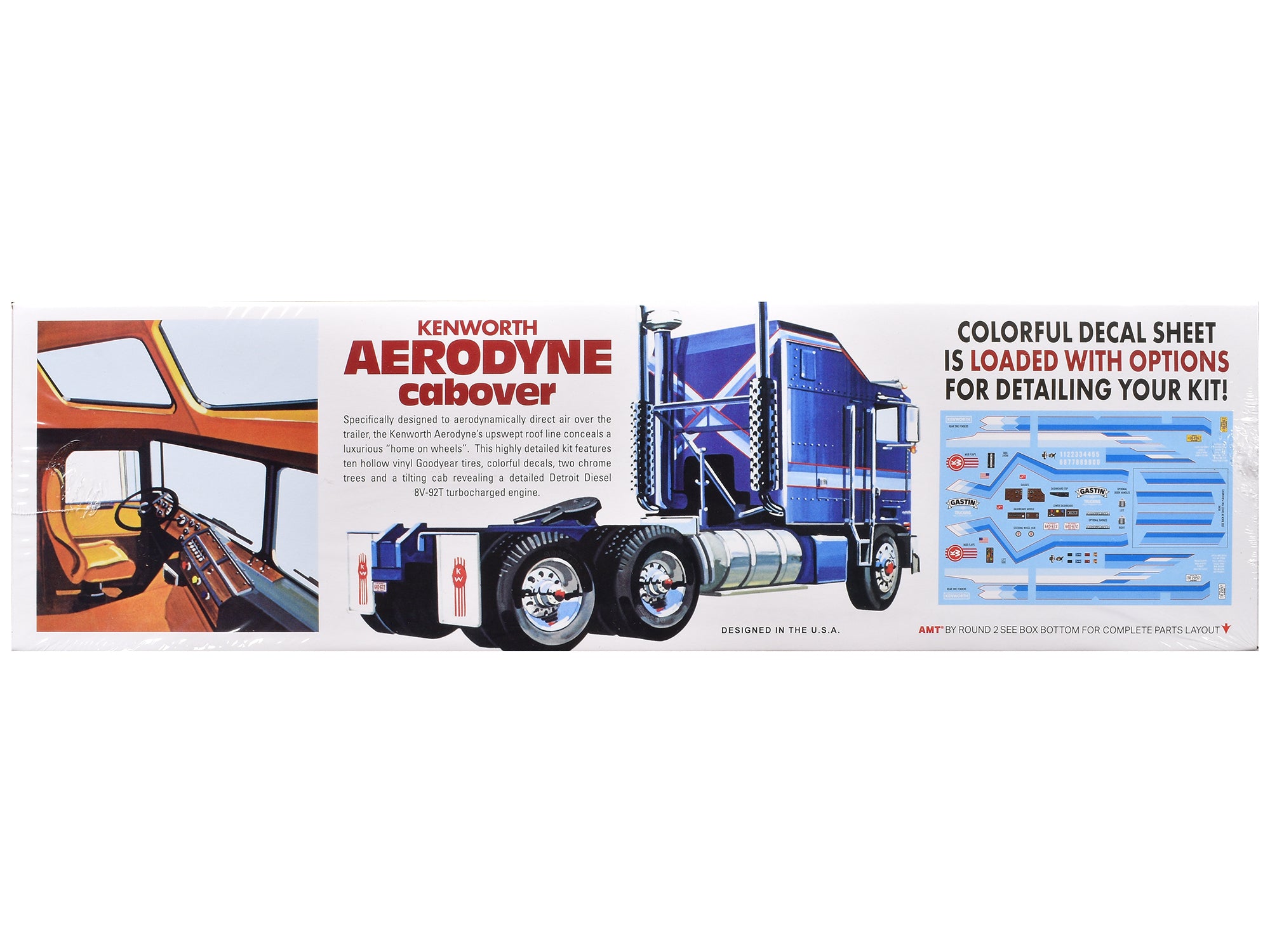 Skill 3 Model Kit Kenworth Aerodyne Cabover Truck Tractor 1/25 Scale Model by AMT - image 3