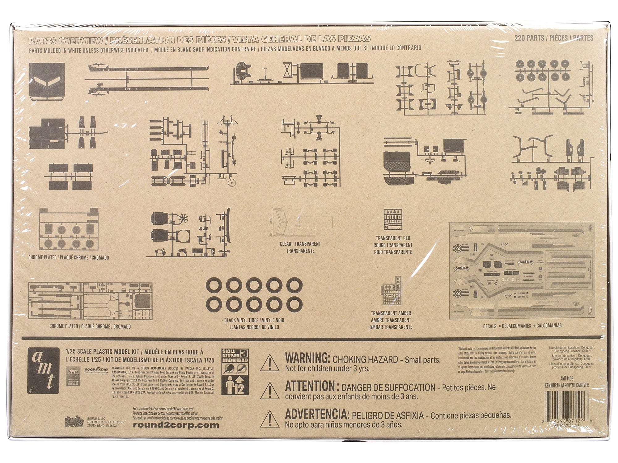 Skill 3 Model Kit Kenworth Aerodyne Cabover Truck Tractor 1/25 Scale Model by AMT - image 4