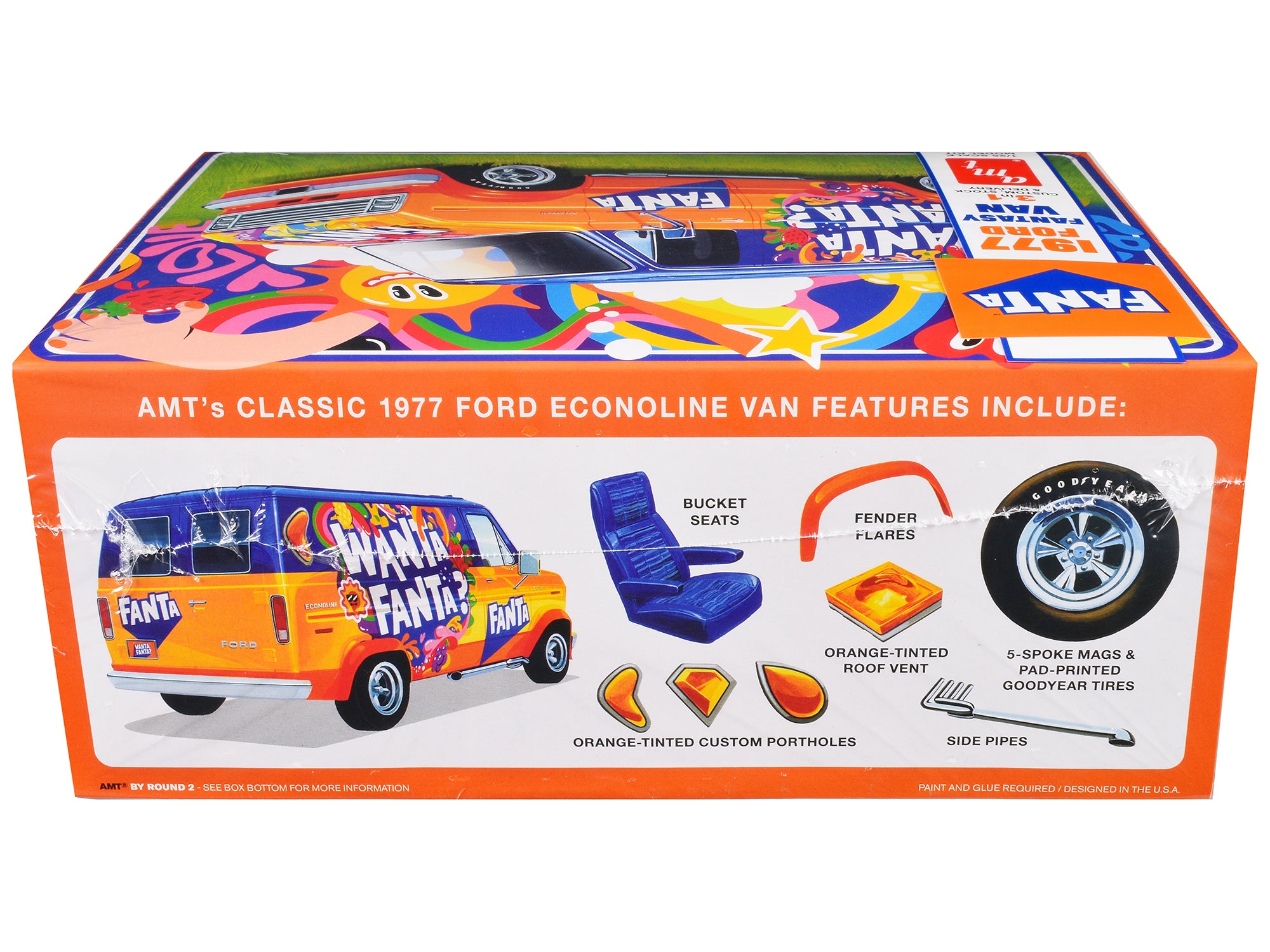 Skill 2 Model Kit 1977 Ford Custom Van "Fanta" 1/25 Scale Model by AMT - image 2